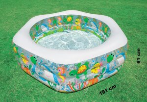 Надувной детский бассейн Happy Otter 191х178х61 см INTEX 56493NP