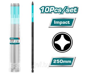 Бита ударная PH2 250 мм (10 шт) TOTAL TACIM16PH2103