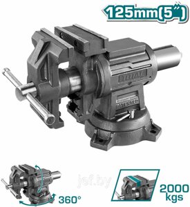Тиски слесарные с наковальней 125 мм 5 " TOTAL THTMF6156