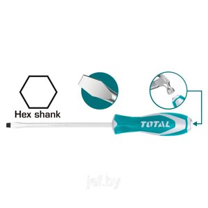 Отвертка шлицевая 150 мм ударная TOTAL THTGTS8150
