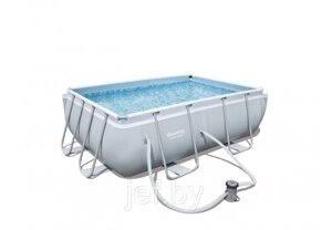 Каркасный бассейн Power Steel прямоугольный 282х196х84 см + фильтр-насос BESTWAY 56629