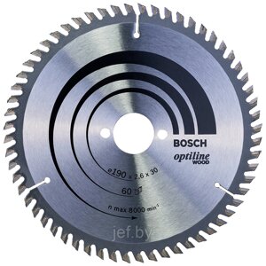 Диск пильный 190х30 мм 60 зубьев BOSCH 2608641188