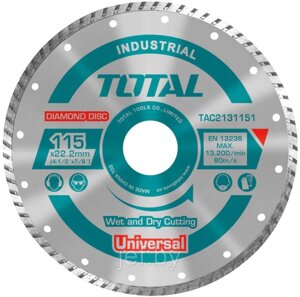 Диск алмазный 115x10x22,2 мм TOTAL TAC2131151