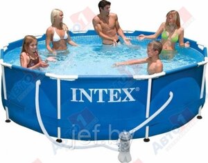 Каркасный бассейн Metal Frame круглый 305х76 см + фильтр-насос INTEX 28202NP