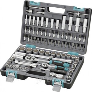 Набор инструментов 1/2" 1/4" CrV пластиковый кейс 94 предмета STELS 14106
