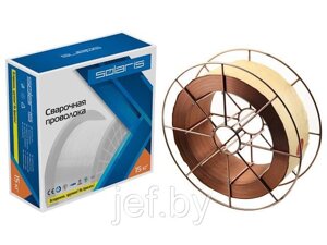 Проволока сварочная омедненная ER 70S-6 ф1,0мм (катушка BS300 15 кг) SOLARIS WM-ER70S6-10S15
