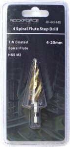 Сверло ступенчатое спиральное TIN HSS M2(4-20мм) ROCKFORCE RF-44744S