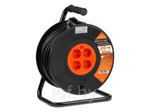Удлинитель на катушке 20м (4 роз. 3,5кВт с/з ПВС 3х1,5) ЮПИТЕР JP8404-04