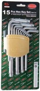 Набор ключей TORX Г-образных RF-5151 15 предметов ROCKFORCE RF-5151