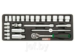 Набор-сет головок 3/8" 25 предметов 6-ти гранные TOPTUL GCAT2502