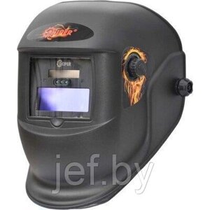 Сварочная маска 6000X-PRO LED подсветка, самозатемн. фильтр (1/1/1/2; 90х35мм; DIN 4/9/13, шлиф) SKIPER