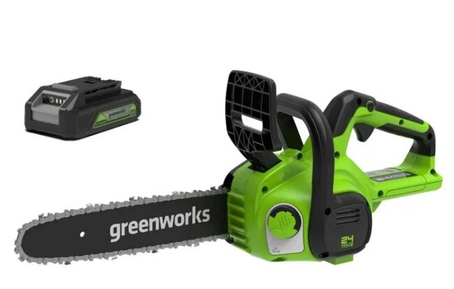 Аккумуляторная пила Greenworks G24CS25K2 2007707UA (с 1-им АКБ 2 Ач) от компании Techno Mops - фото 1