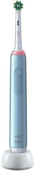 Электрическая зубная щетка Braun Oral-B Pro 3 3000 D505.513.3 CrossAction Голубой от компании Techno Mops - фото 1