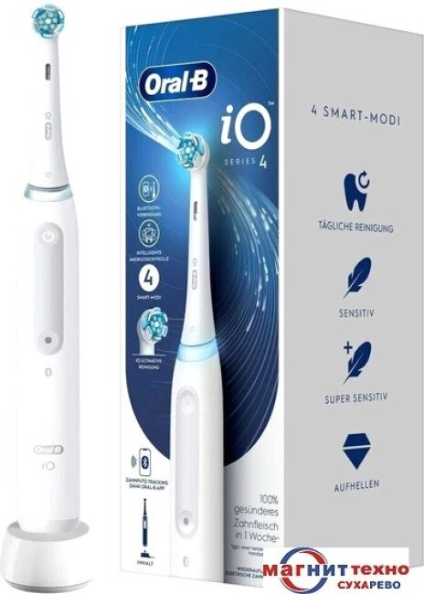 Электрическая зубная щетка Oral-B iO Series 4 IOG4.1A6.0 (белый) от компании Techno Mops - фото 1