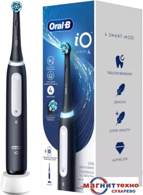 Электрическая зубная щетка Oral-B iO Series 4 iOG4.1B6.0 (черный) 4210201437604 от компании Techno Mops - фото 1