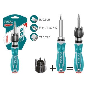 Набор отвертка с битами Total TACSD30086 (8 предметов)
