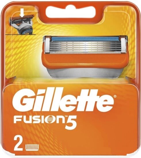 Сменные кассеты для бритья Gillette Fusion5 (2 шт) от компании Techno Mops - фото 1