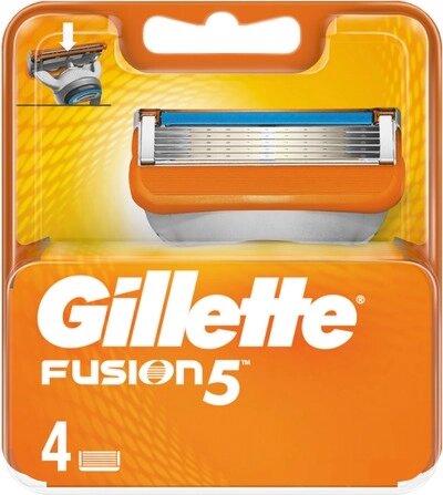 Сменные кассеты для бритья Gillette Fusion5 (4 шт) от компании Techno Mops - фото 1