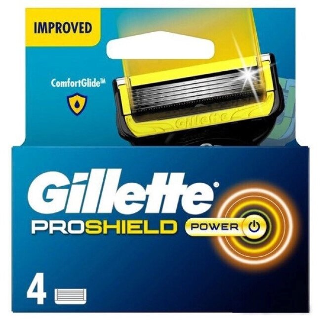 Сменные кассеты для бритья Gillette Fusion5 Proshield Power (4 шт) 7702018585687 от компании Techno Mops - фото 1