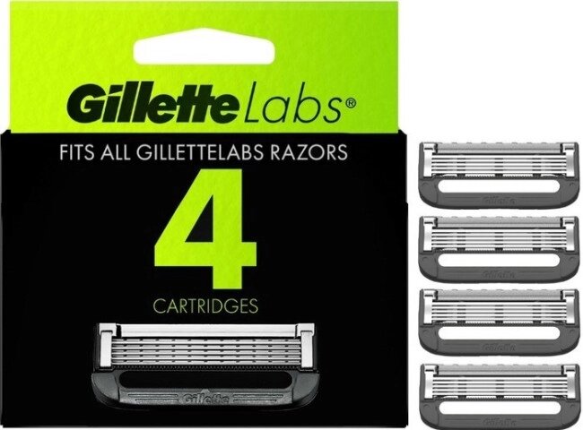 Сменные кассеты для бритья Gillette Labs (4 шт) от компании Techno Mops - фото 1