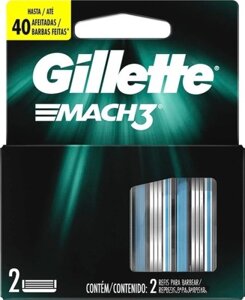 Сменные кассеты для бритья Gillette Mach3 2 шт.