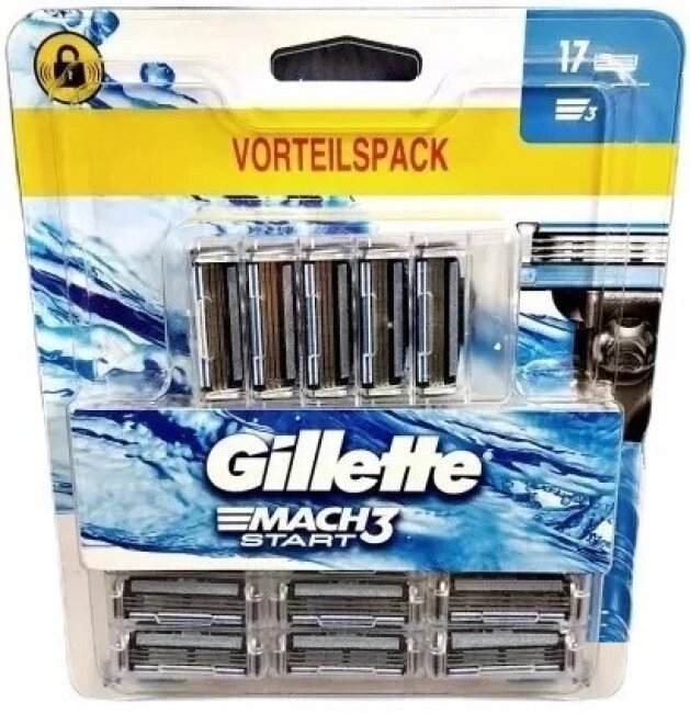 Сменные кассеты для бритья Gillette Mach3 Start (17 шт) 7702018615292 от компании Techno Mops - фото 1