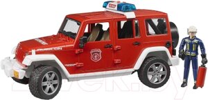 Автомобиль игрушечный Bruder Пожарный внедорожник Jeep Wrangler с фигуркой / 02528