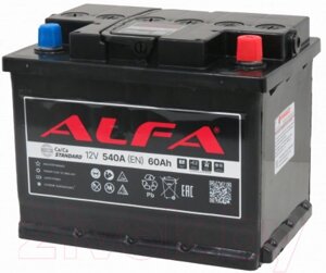 Автомобильный аккумулятор ALFA battery Standart R 540A / 6CT-60R