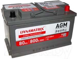 Автомобильный аккумулятор Dynamatrix-Korea AGM ETN 0 R+ DEK800