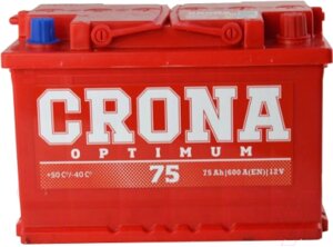 Автомобильный аккумулятор Kainar Crona 6СТ-75 Евро R+075301501020109119L