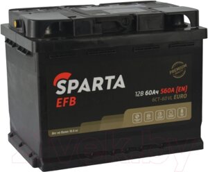 Автомобильный аккумулятор SPARTA EFB 6СТ-60 Евро R+ 560A