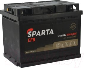 Автомобильный аккумулятор SPARTA EFB 6СТ-65 Евро 670A
