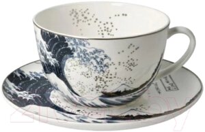 Чашка с блюдцем Goebel Artis Orbis Katsushika Hokusai Большая волна / 67-075-01-1