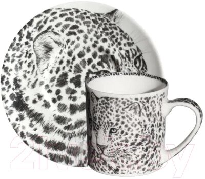 Чашка с блюдцем Taitu Wild Spirit Leopard 12-1-91-A