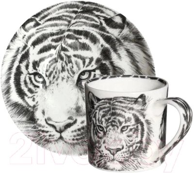 Чашка с блюдцем Taitu Wild Spirit Tiger 12-1-91-C
