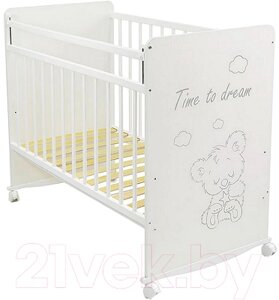 Детская кроватка Tomix Viva Мишка со звездой. Колесо-качалка / DSK-1