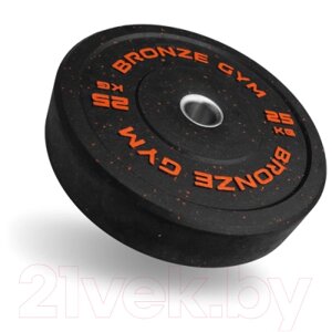 Диск для штанги Bronze Gym Бамперный / BG-BMP-25