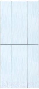 Экран-дверка Comfort Alumin Group Волна голубая 83x200