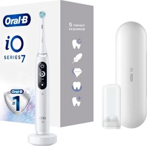 Электрическая зубная щетка Oral-B iO7 Magnetic White Alabaster