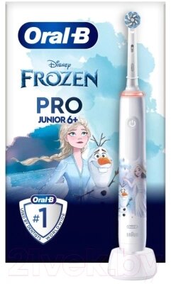 Электрическая зубная щетка Oral-B Pro Junior 6+ Frozen от компании Товары с доставкой на дом. Top-shop. - фото 1