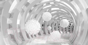 Фотообои листовые Citydecor Тоннель Шары 3D