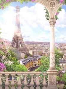 Фотообои листовые ФабрикаФресок Фреска Вид с балкона на Париж / 652270