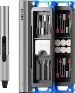 Гравер HOTO snapbloq electric mini rotary tool kit HFE0022GL