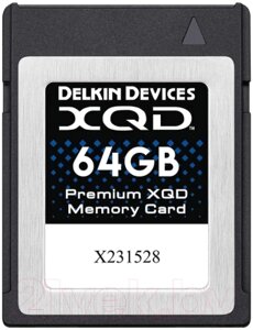 Карта памяти delkin devices premium XQD 64GB 2933X 440R/400W (DDXQD-64GB)