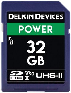 Карта памяти delkin power SDXC 32GB 2000X UHS-II (class 10) V90 (DDSDG200032G)