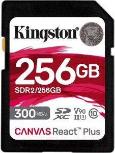 Карта памяти Kingston Canvas React Plus SDHC 256GB (SDR2/256GB)