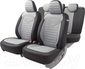 Комплект чехлов для сидений Autoprofi Linen LIN-1505 BK/L. GY