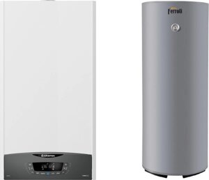 Комплект газового котла с бойлером Ariston Clas XC System 24 FF NG (3301679) + Ferroli Ecounit N 100-1C