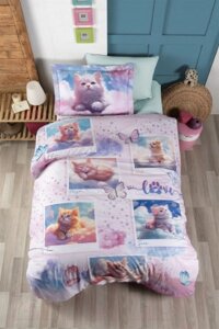 Комплект постельного белья DO&CO Ranforce Cute Cats / 12175