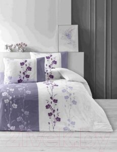 Комплект постельного белья Efor Ranforce Double Floral Violet 160x220 семейный / PB2030-M